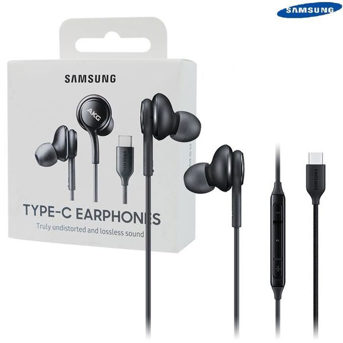 Samsung ecouteurs filaires Type C Akgg Noir audio studio son Stereo équilibre confortable