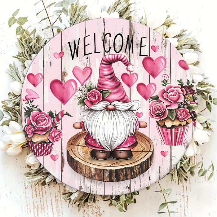 Panneau décoratif - OUTFITS AND MORE - Gnome en bois - 20x20 cm - Multicolore - Décoration extérieure