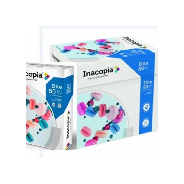 Pack de 5 Ramettes de papier imprimante  A4 80g INACOPIA 2500 Feuilles
