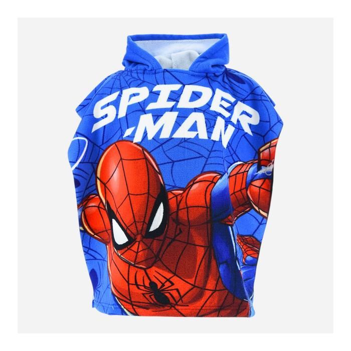 Cape de bain à capuche Spiderman 55x110 cm
