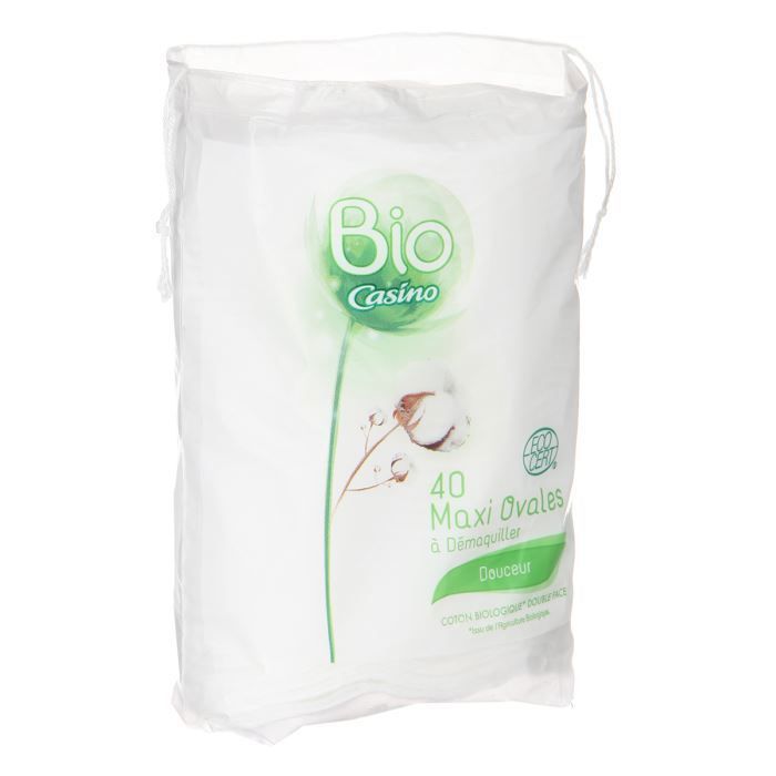 CASINO Coton Maxi Ovale Bio x40 (x1)