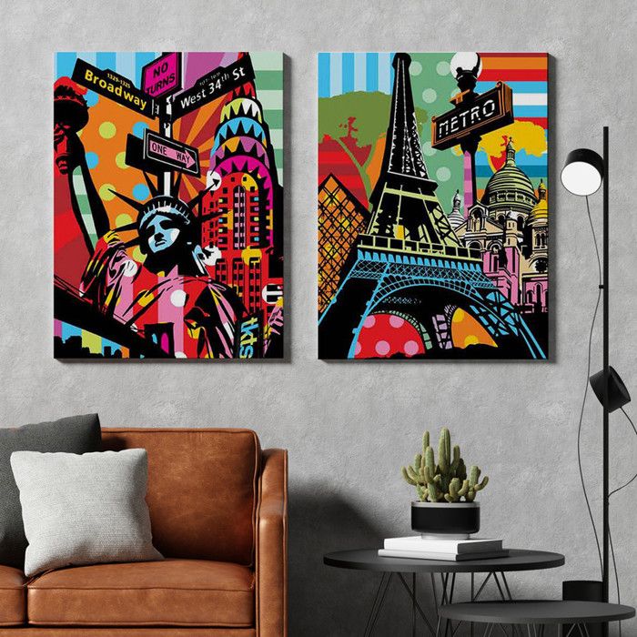 Tableau Pop Art Velours L'Art de la Vivacité - 60 x 90 cm - Velours Spectaculaire