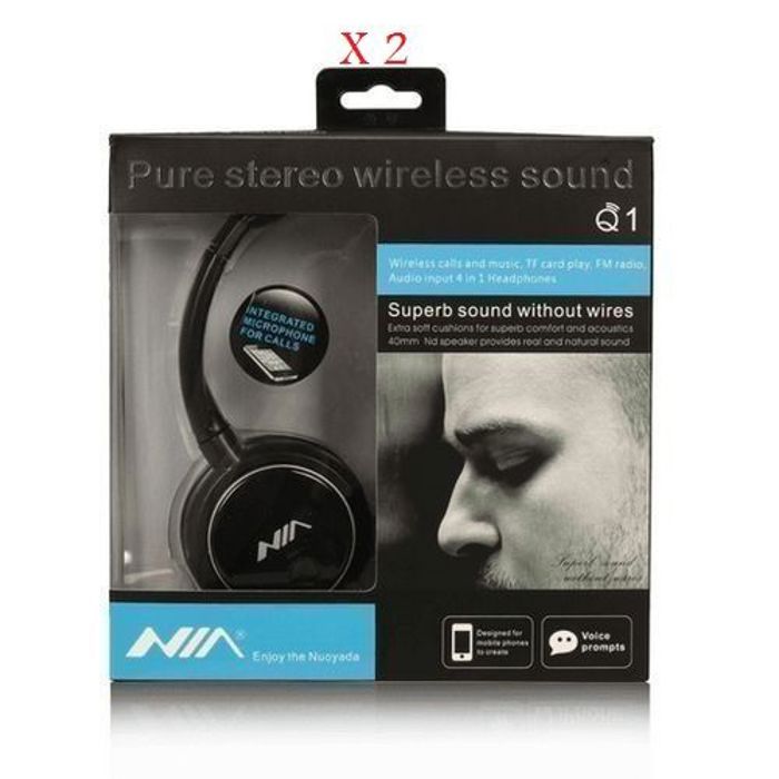 Casque Bluetooth - NIA - Q1 - Micro SD - Radio FM - Aux-entrée