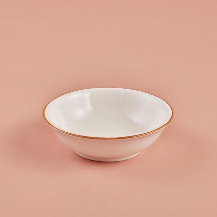 Bol à soupe - Allure - 14.5cm - Blanc - Moutarde - Céramique