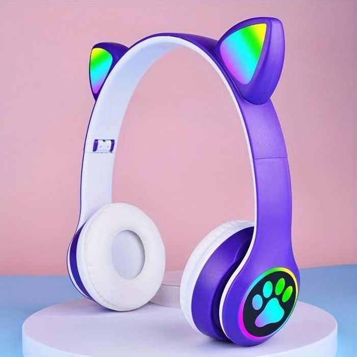 Casque Bluetooth5.0 Pour Chat Music Headset Cat Ear Headphones Wireless