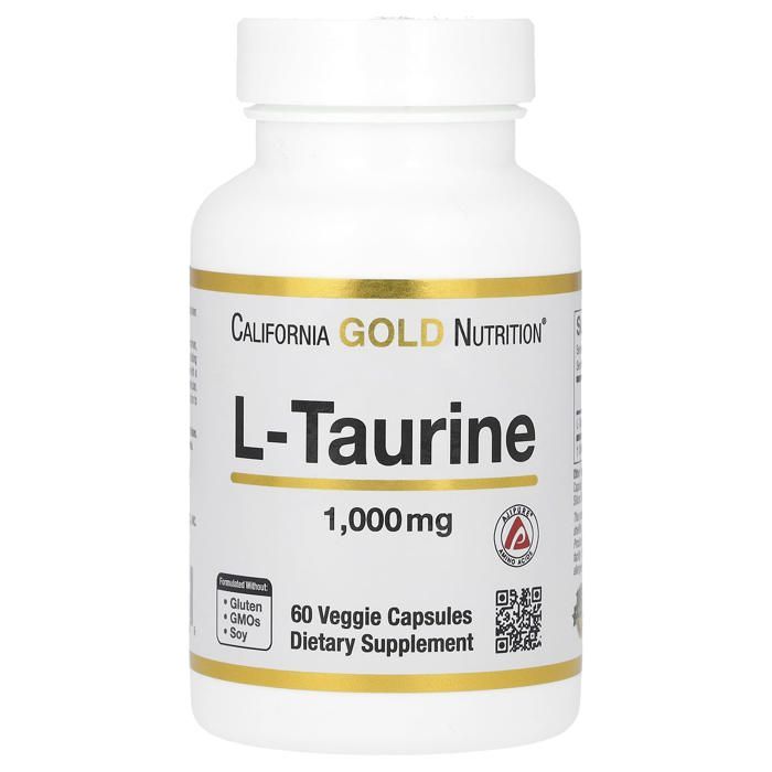 L-Taurine, 1 000 mg, 60 capsules végétales