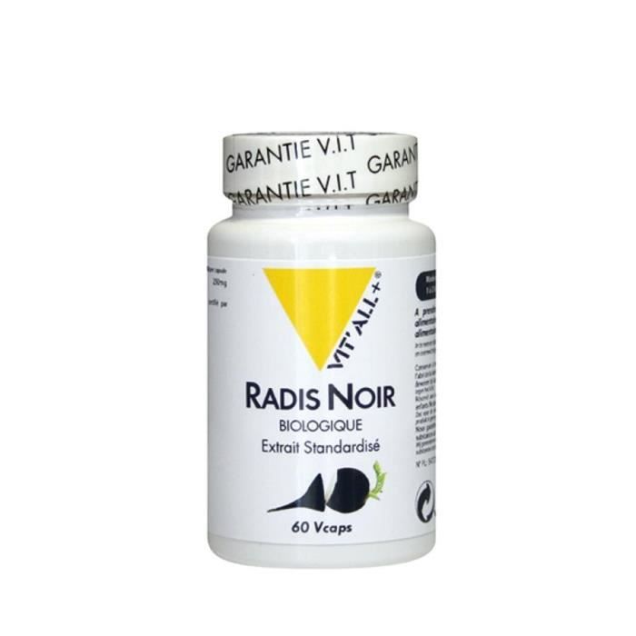 Radis noir bio extrait standardisé 250mg 60 gélule