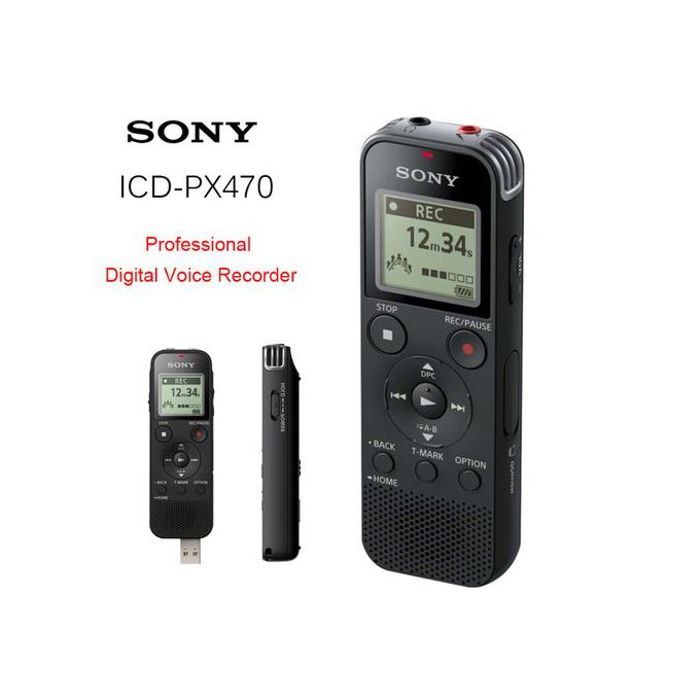 Sony Enregistreur vocal numérique Sony Original ICD-PX470 registres de réduction de bruit