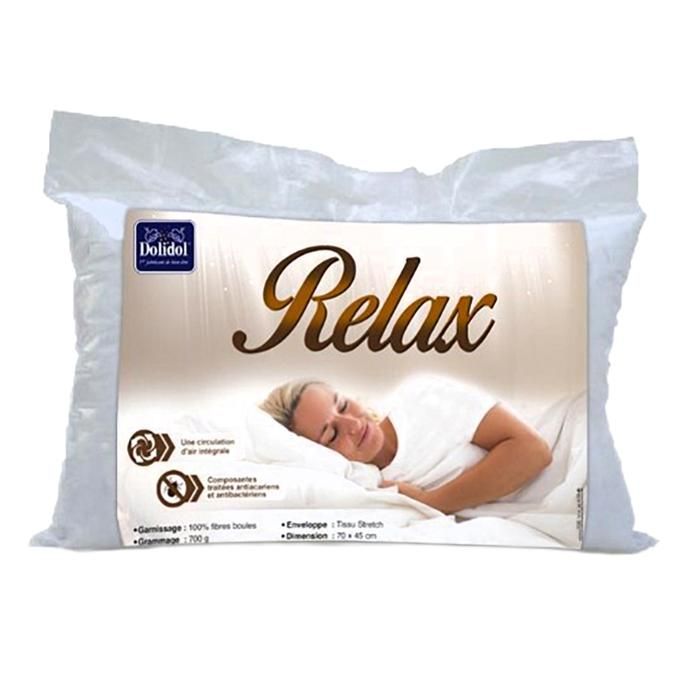 Oreiller - Dolidol - Relax - 70x45 cm - 700g - Blanc