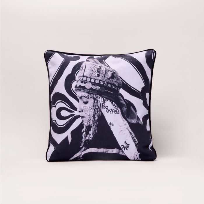 Coussin décoratif - Tislit N°2 - Velours premium - 450g/m2 - Fait main