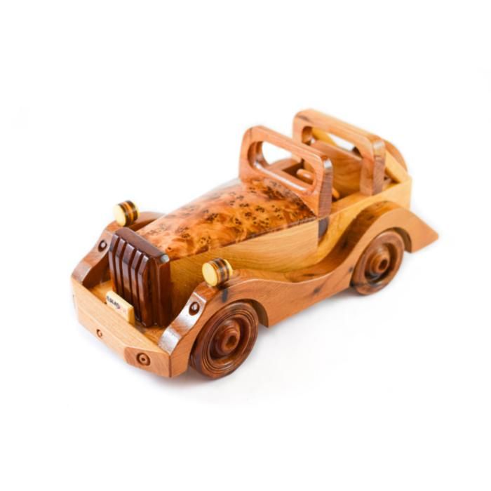 Voiture rétro - Thuya - Modèle classique - Bois massif - Artisanale - Élégance intemporelle