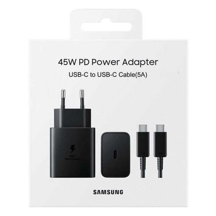 Chargeur - Samsung - 45W - USB Type-C - Charge Ultra Rapide 2.0 - Câble Inclus 1,8m