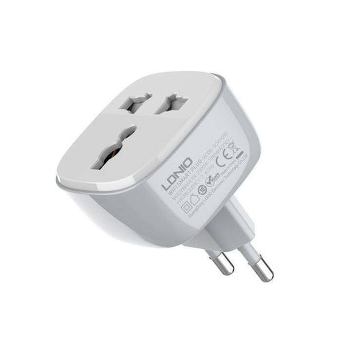 Prise intelligente - Ldnio - SCW1050 - Wifi/Bluetooth 5.0 - Adaptateur UE/US/Royaume-Uni - Blanc