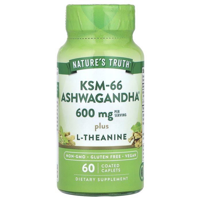 KSM-66, Ashwagandha et L-théanine, 60 comprimés