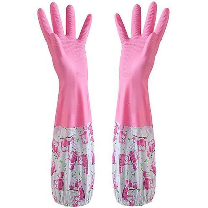 Gants Longs en Caoutchouc Multifonctionnels pour Nettoyage de Bassin et Tâches Ménagères - TRIXES