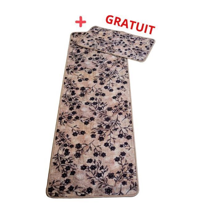 Set de tapis cuisine + tapis 40x70 multicouleur -gratuit