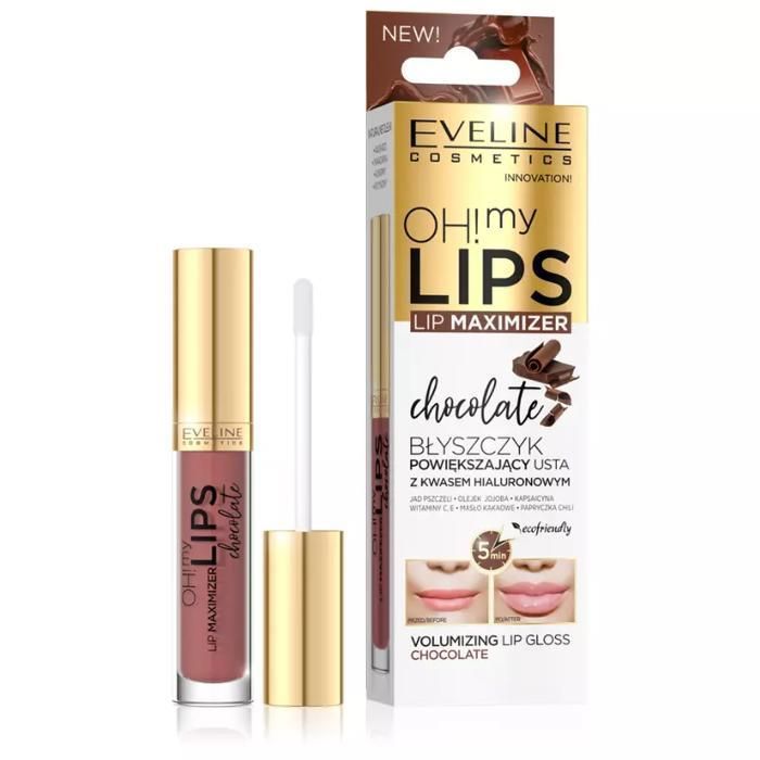 Gloss - EVELINE - Oh! My Lips - Chocolat - 4,5 ml - Effet repulpant immédiat