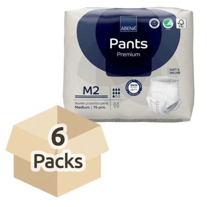 Couches pour adultes - ABENA - Couche Culotte M2 - 90 unités - Tour de hanches 130-170 cm - Absorption 1400 ml