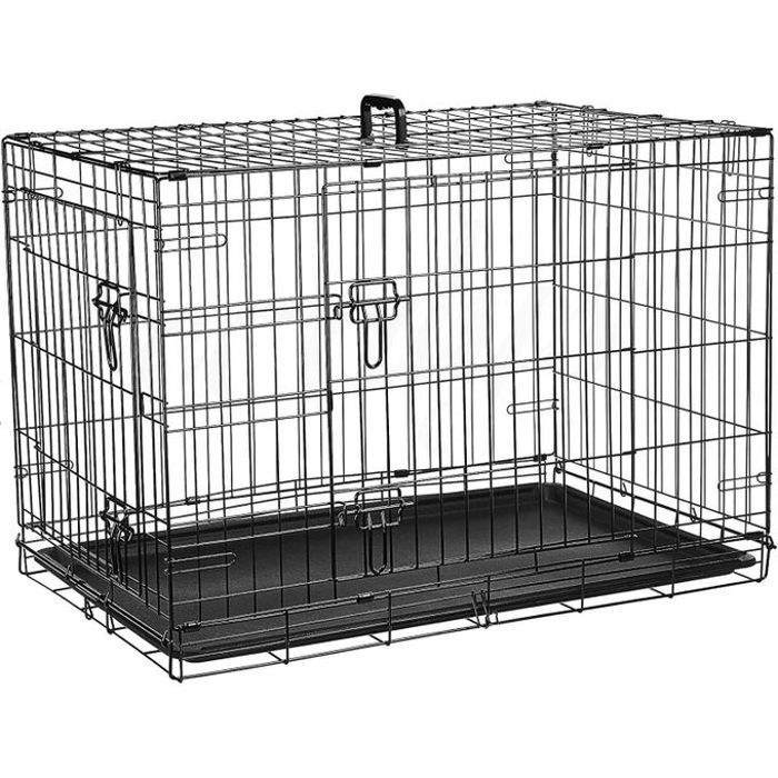 Cage de transport pour chien - TRIXIE - 78 × 62 × 55 cm - Gris - Petit - Intérieur
