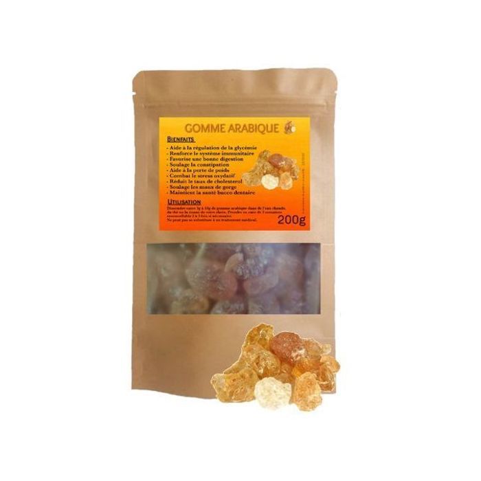 GOMME ARABIQUE hachab Immunité constipation glycémie perte de poids. 200g