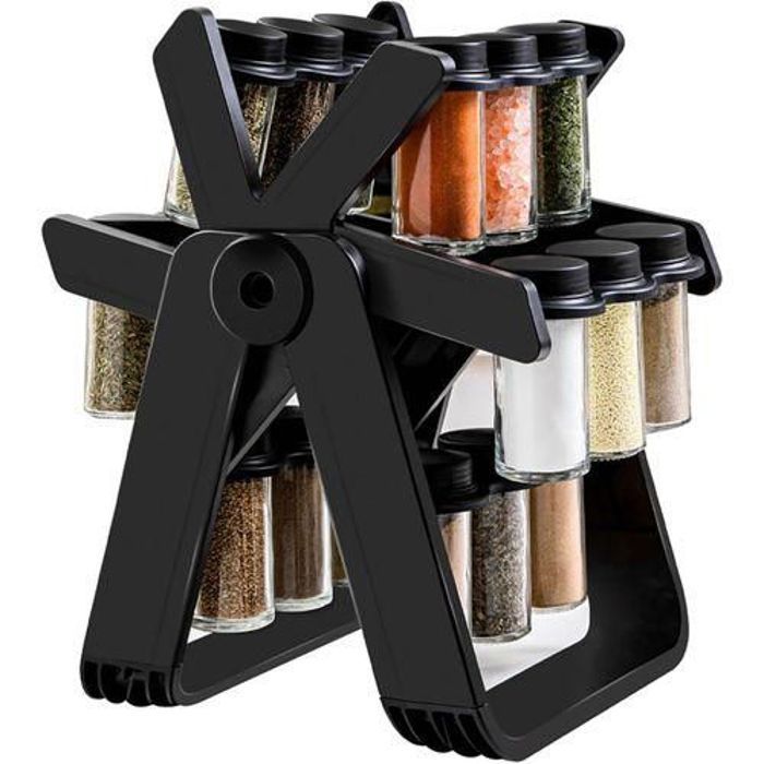 Étagère à épices rotative pour comptoir de Cuisine, étagères de Rangement 18 Pots