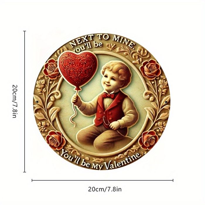 Panneau décoratif - OUTFITS AND MORE - Love Balloon - Bois de haute qualité - 20x20 cm - Multicolore