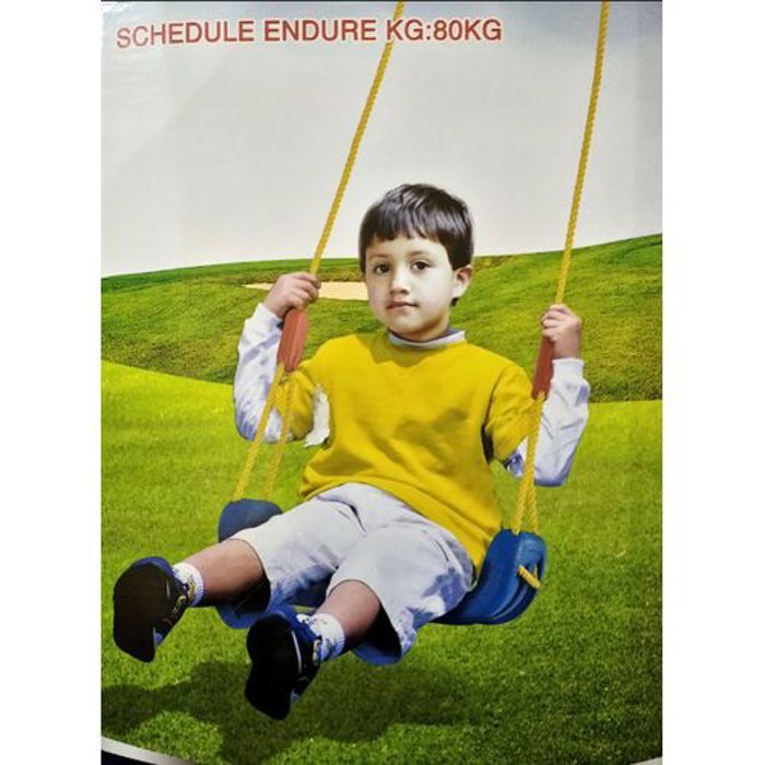 Balançoire de jardin en plastique enfants suspendus jouets de siège avec des cordes réglables en hauteur