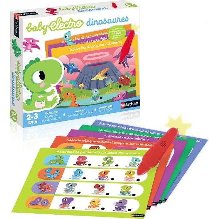 Jeu éducatif électronique - NATHAN - Baby Electro - Dinosaures - 2 ans - Intérieur
