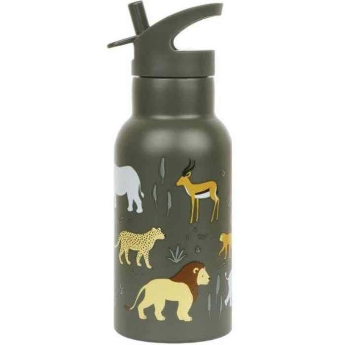 Gourde isotherme - A LITTLE LOVELY COMPANY - Savane - 350 ml - Métal - Enfant