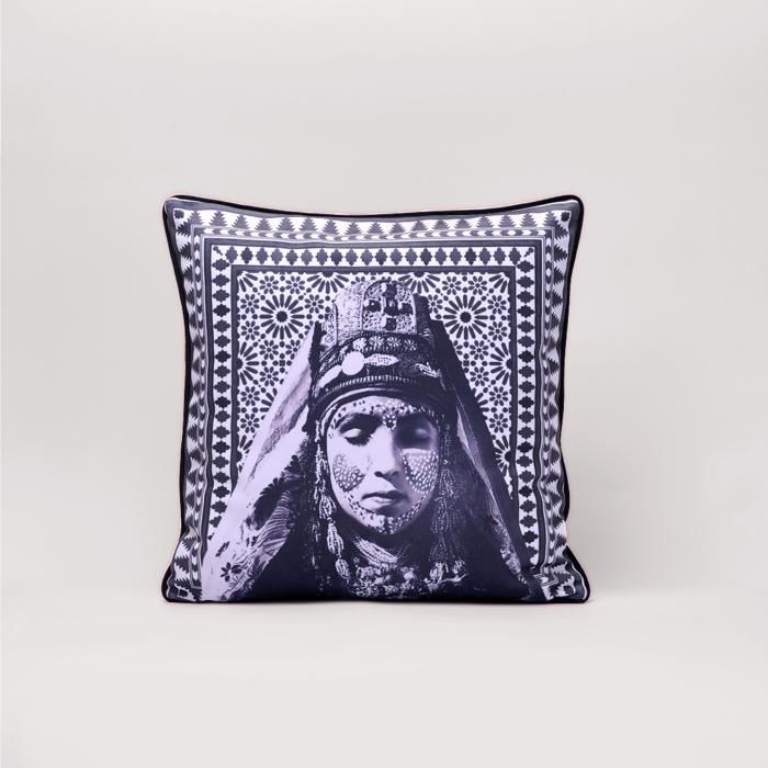 Coussin décoratif - Tislit N°1 - Velours premium - 450g/m2 - Fait main au Maroc