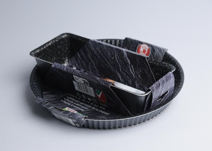 Set de pâtisserie - Tefal - Plat à tarte 27 cm - Moule à cake 26 cm - Antiadhésif - Noir