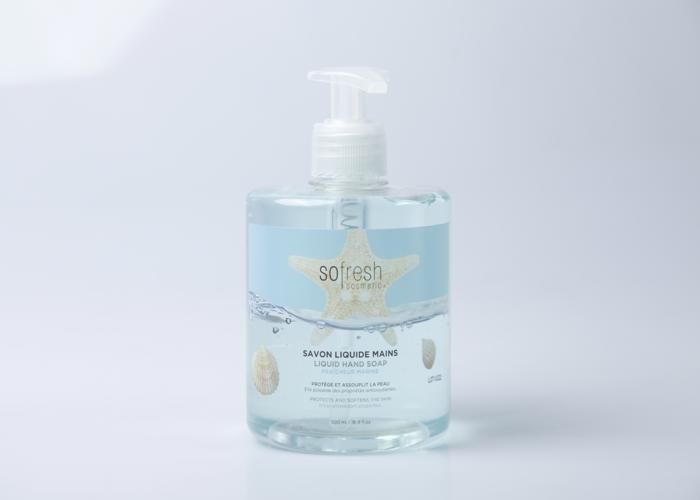 Savon Liquide - SOFRESH - Fraîcheur Marine - 500ml - Sans Parabène - Flacon