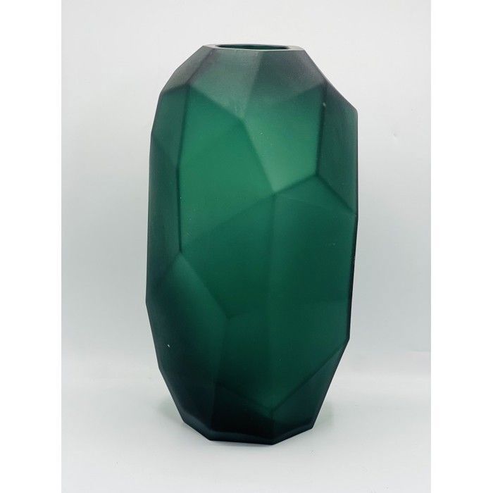 Vase décoratif - AB2318G - Verre - 24x18 cm - Couleur verte - Effet mat
