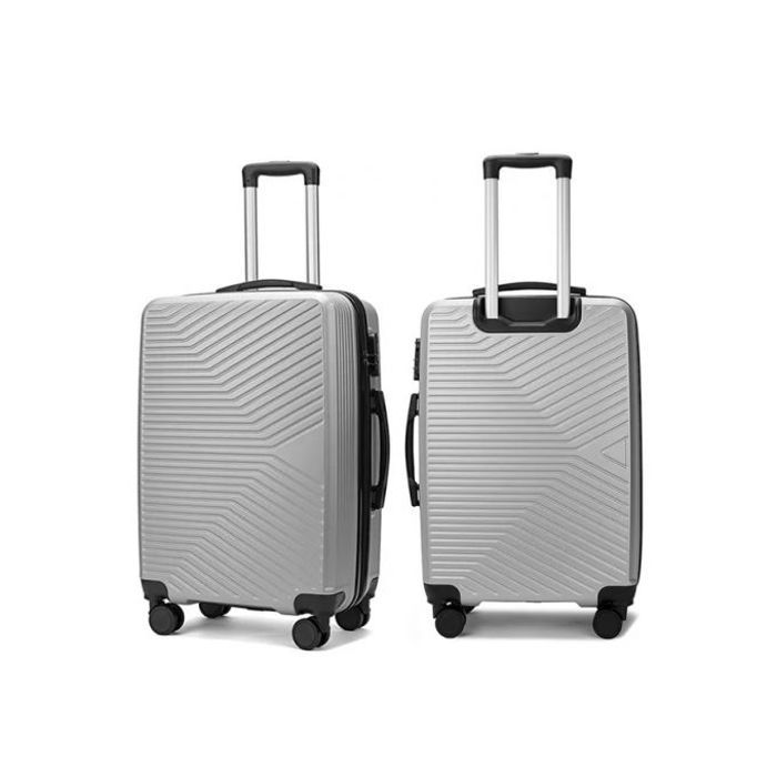 Valise Moyenne de Voyage - 60 Litres - Polyester - Cadenas à Code - Gris