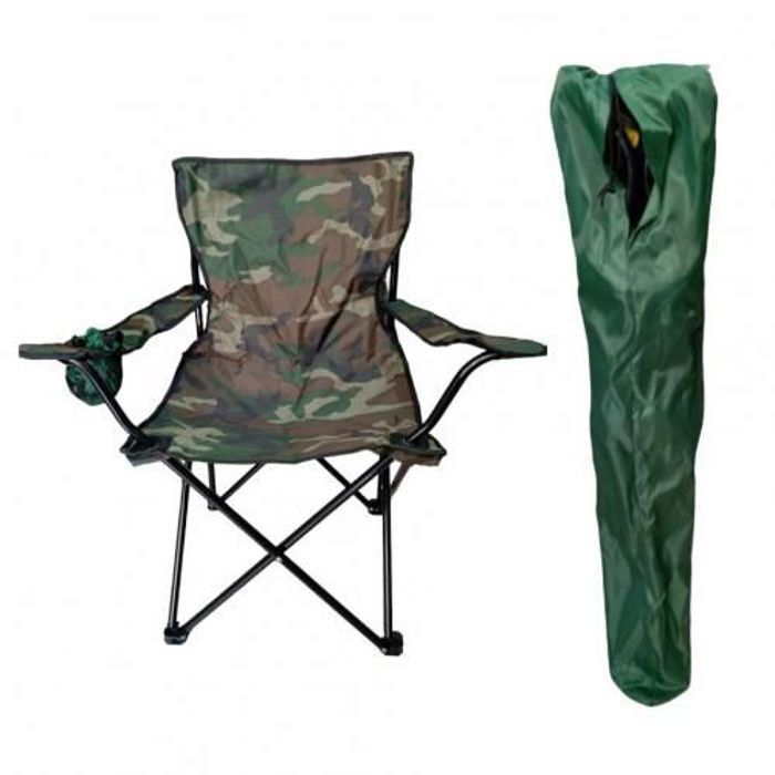Chaise de camping militaire pliante, Portable pour la plage, la pêche