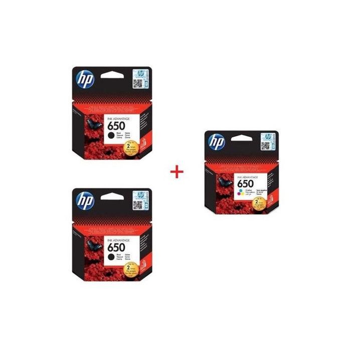 Pack Cartouches 2 x 650 Noir + 650 Couleur