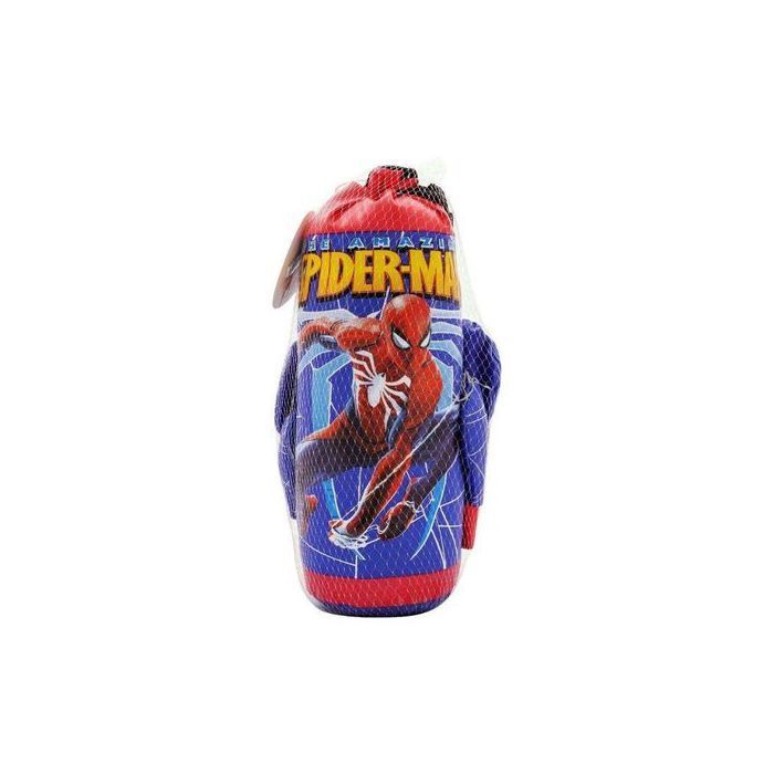 sac de boxe avec gants Spiderman