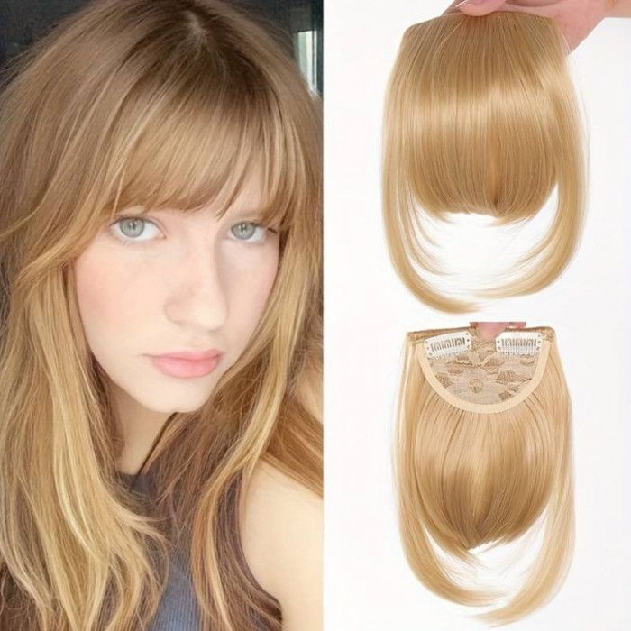 Frange à clip - Non spécifié - Blond - Sans ammoniaque - Adaptable - Coiffable