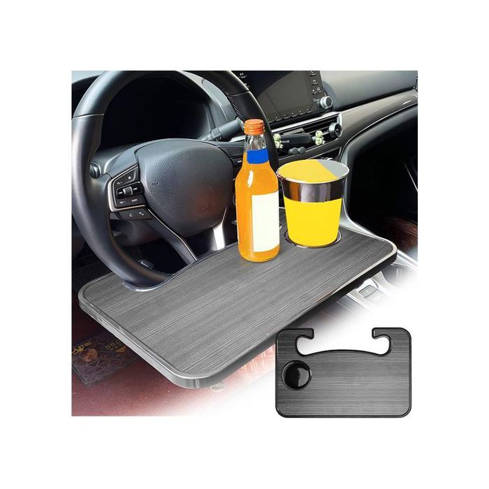 Plateau de volant 2 en 1 pour salle à manger en voiture, table de voiture pour étudier,