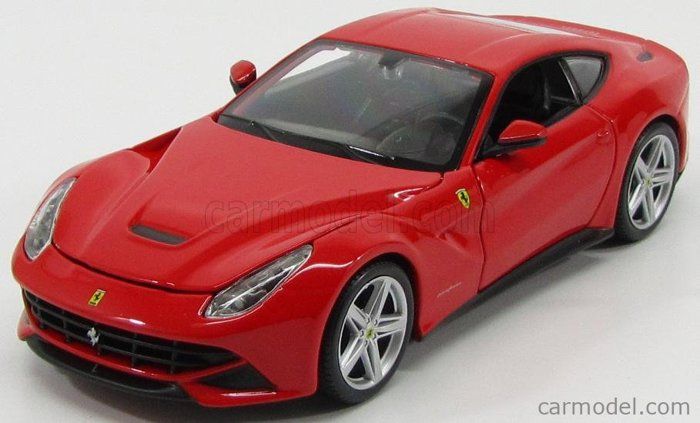 Voiture miniature - BURAGO - F-12 BERLINETTA 2012 - Échelle 1/24 - Couleur Rouge - Métal