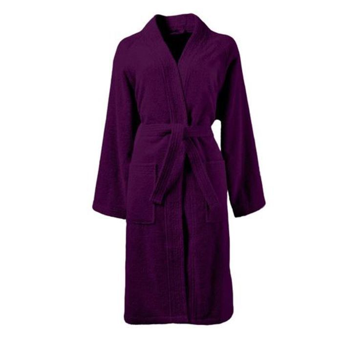 Peignoir de Bain - Dwirty - Mauve Foncé - 100% Coton - Absorbant - Élégance Chic
