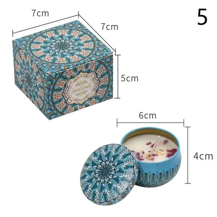 Bougie Parfumée - Bohème - Bleu - Parfum doux - Cire naturelle - Éco-responsable
