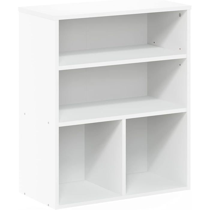 Bibliothèque d'exposition - TWINS DECOR - 3 niveaux - Bois composite - Blanc - Dimensions 60x71,5x30 cm