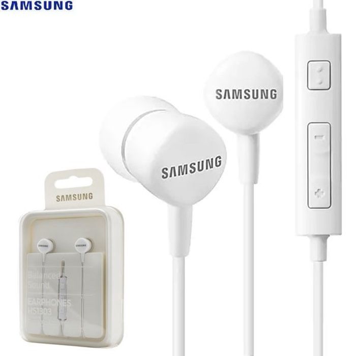samsung ecouteurs HS13 intra-auriculaires avec micro 3,5 mm excellente qualité sonore