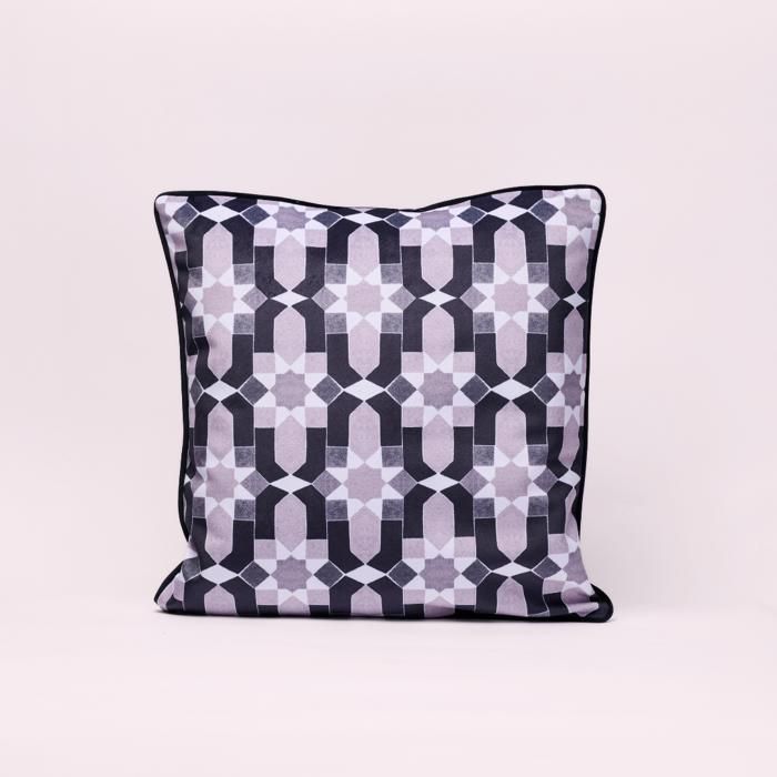 Coussin décoratif - Zellige N°2 - Velours premium - 450g/m2 - Fait main au Maroc