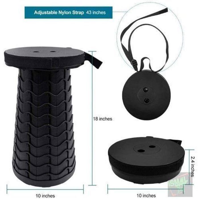Le Tabouret Pliant Rétractable en Plastique Parfait pour le Camping et la Pêche - Couleurs aléatoires