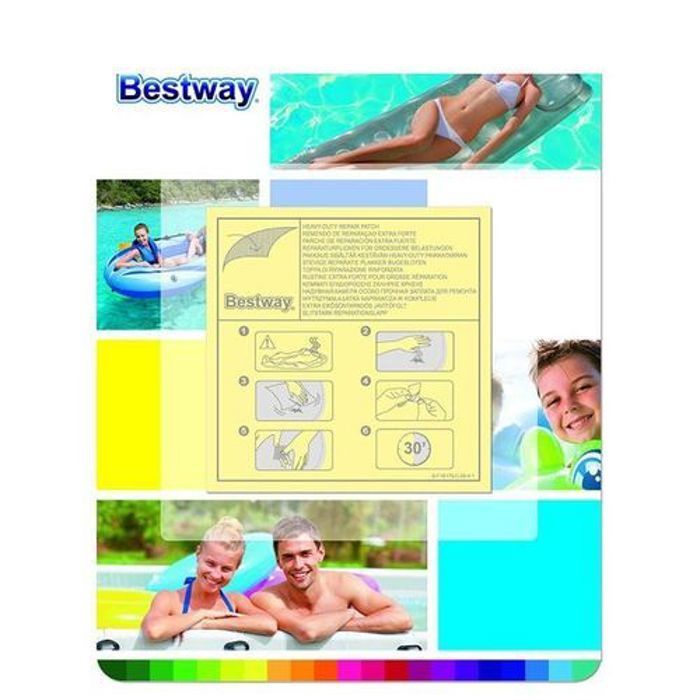 Patch de réparation - Bestway - Efficace - Pour bateau, piscine, matelas gonflable - 1 patch - Usage régulier