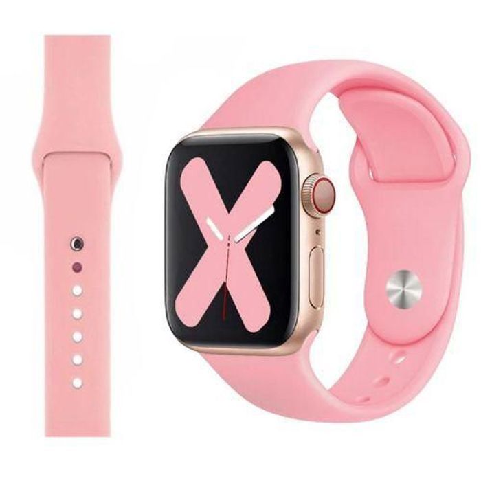 Bracelet de montre - Apple - Silicone - Rose - Compatible avec iWatch Series 1 à 7 - Tendance