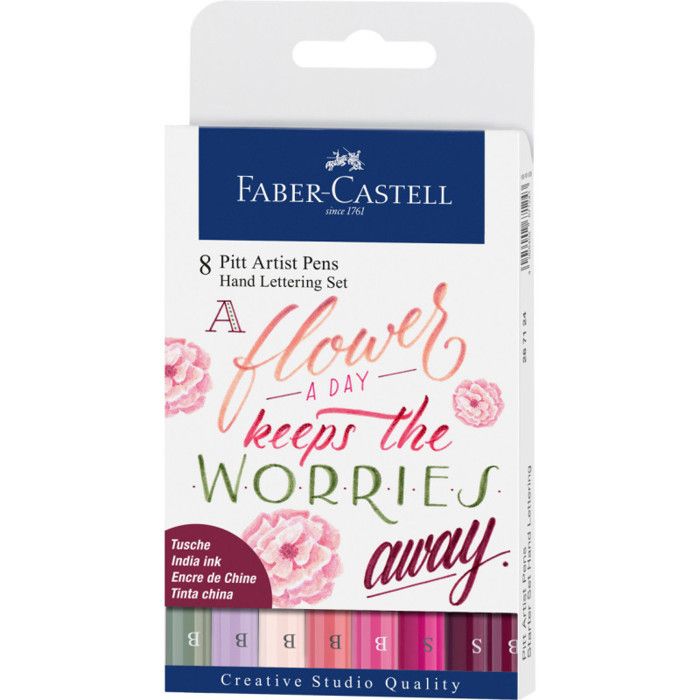 Feutres - Faber-Castell - Pitt Artist Pen - 8 Feutres - Nuance de Rose - Avancé