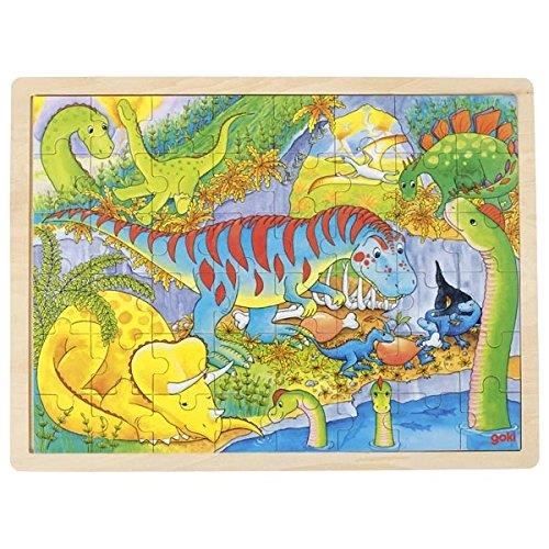 Puzzle en bois GOKI - Dinosaurio - Animaux - Multicolores - A partir de 3 ans